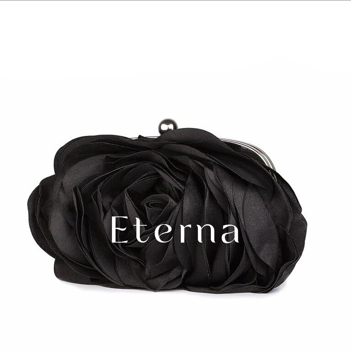 CAR394 — carteira flor, preto