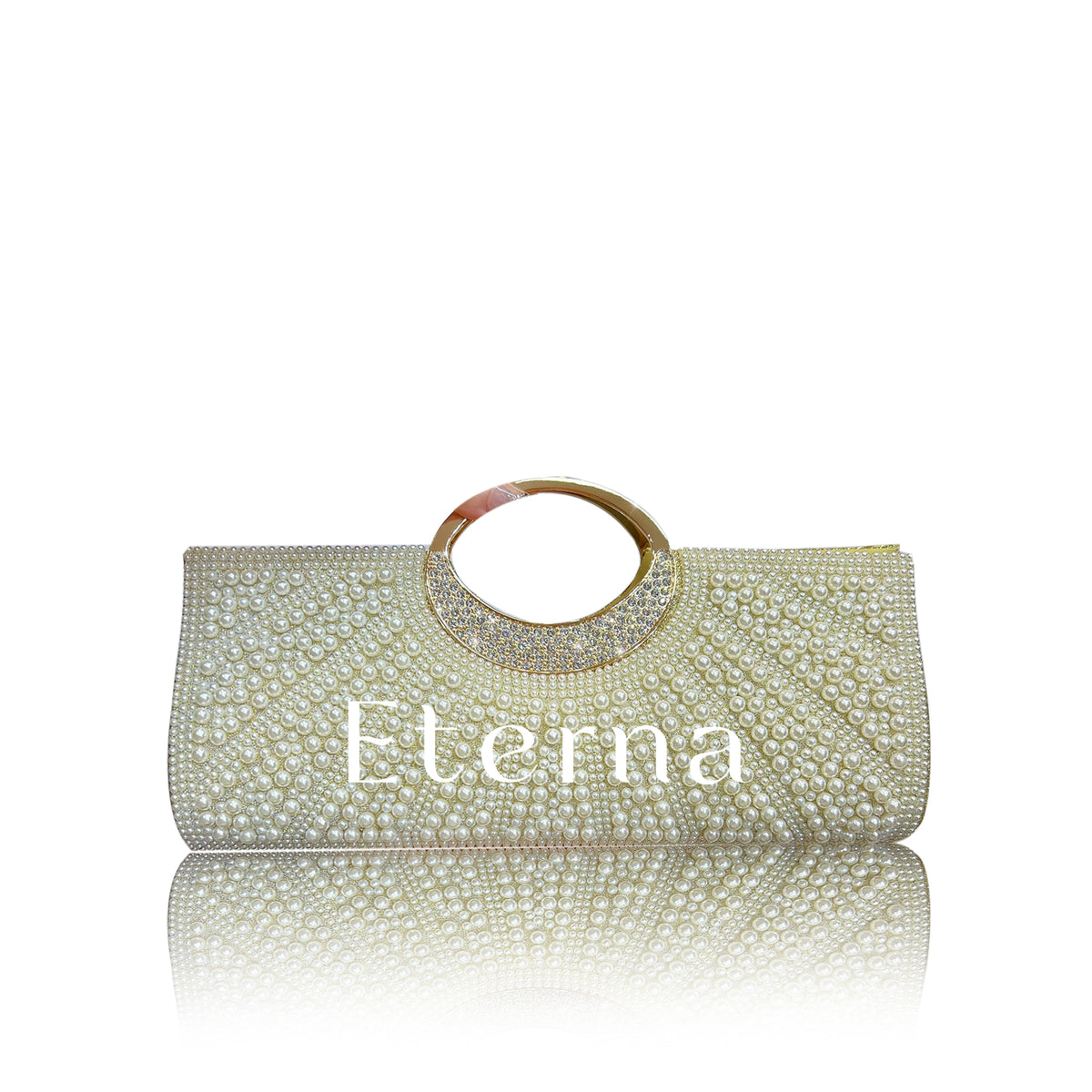 CAR553 — carteira perola rectangular, dourado