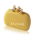 CAR660 — carteira flor, amarelo