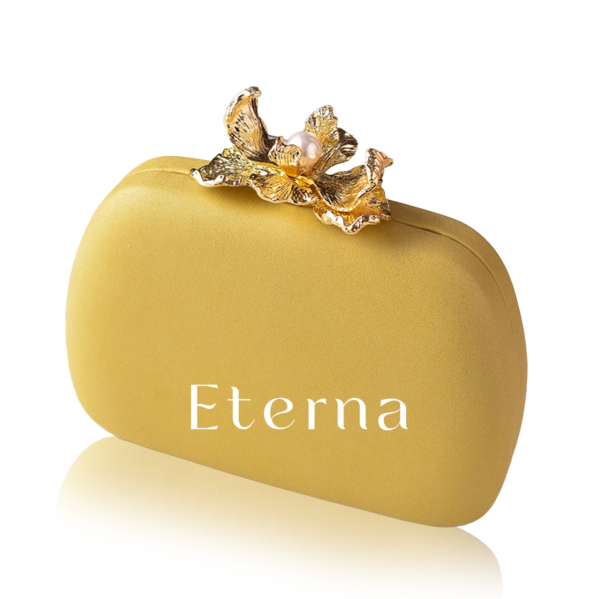 CAR660 — carteira flor, amarelo